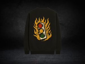 Sweat à Col Rond Feu Tricolores