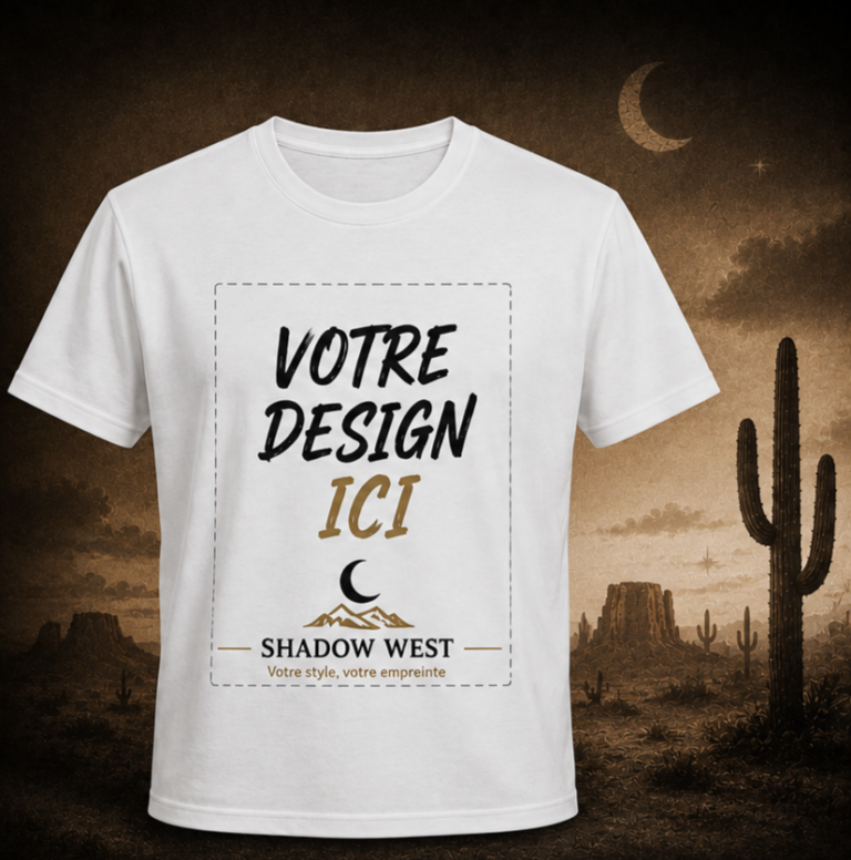 T-shirt blanc personnalisé – Sublimation Polyester